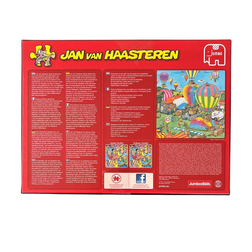 Jan van Haasteren Hooray Miffy 65 Years 1000 Piece Comic Jigsaw Puzzle Jumbo - Picture 2 of 3